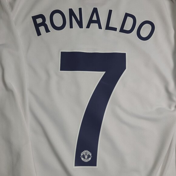 Ronaldo Manchester United UEFA FINAL 2008 2009 Away Long Sleeve Soccer Jersey M - Picture 3 of 9